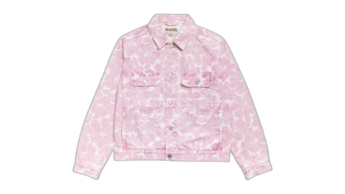 Stussy Denim Trucker Jacket Pink Hawaiian