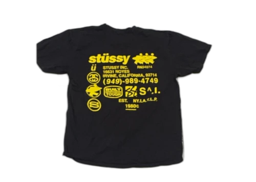 Stüssy DNA T-Shirt Black Yellow