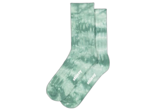 Stussy Dyed Ribbed Crew Socks Green