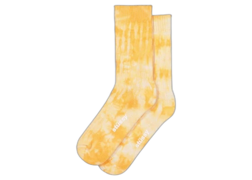 Stussy Dyed Ribbed Crew Socks Yellow