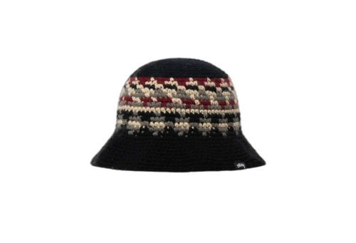 Stussy Fairisle Bucket Hat Black (FW22)