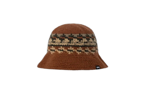 Stussy Fairisle Bucket Hat Brown (FW22)