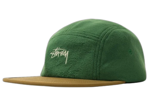 Stussy Fleece Nylon Mix Camp Cap Green