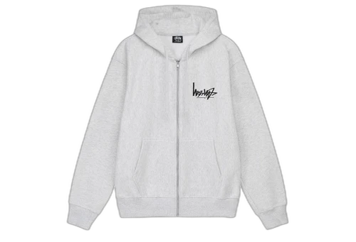 Stussy Flipped Zip Hoodie Ash Heather (SS22)
