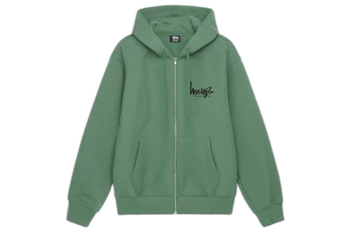 Stussy Flipped Zip Hoodie Green (SS22)