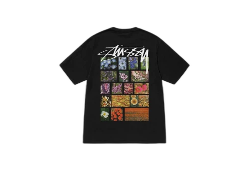 Stussy Flower Fired Pigment Dyed Tee Black (FW22)