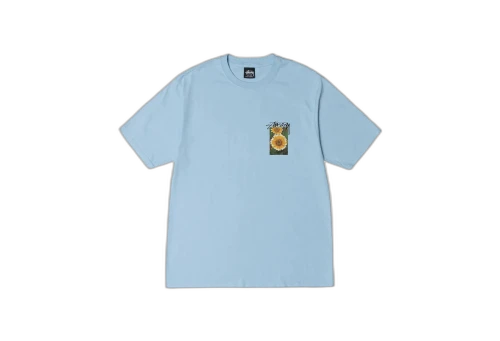 Stussy Flower Fired Pigment Dyed Tee Sky Blue (FW22)