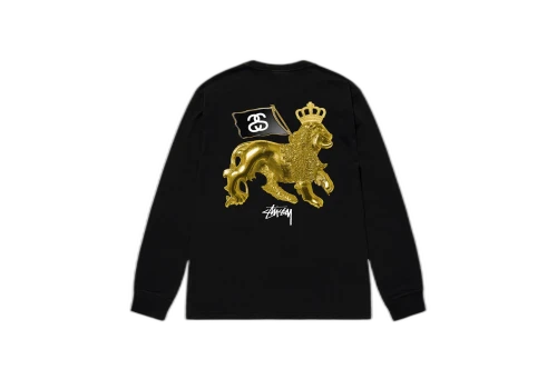 Stussy Gold Lion LS Tee Black (SS23)