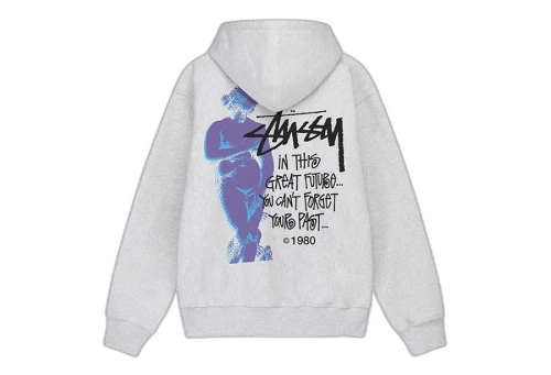 Stussy Great Future Zip Hoodie Ash Heather (SS22)