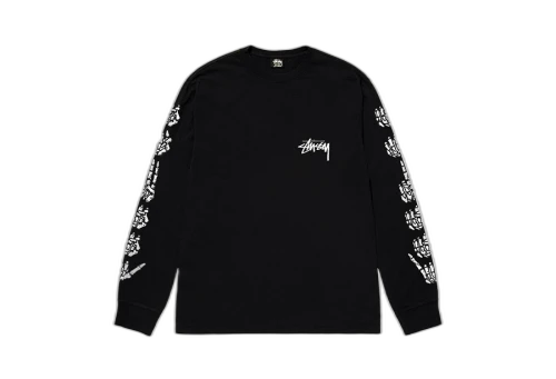 Stussy Hands LS Tee Black (FW22)