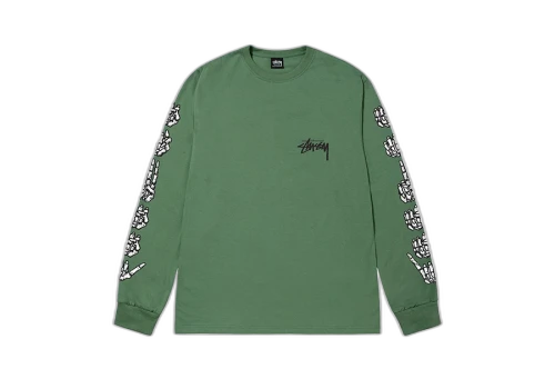 Stussy Hands LS Tee Green (FW22)
