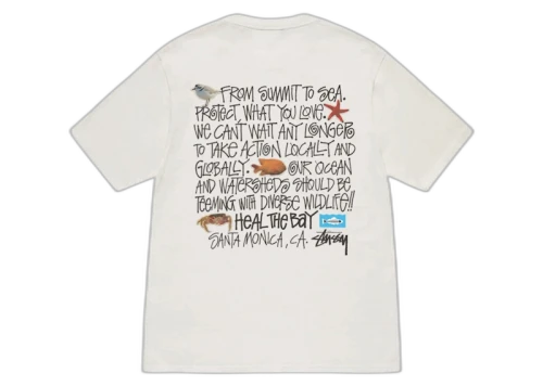 Stussy Heal The Bay Pigment Dyed Summit To Sea Tee Natural