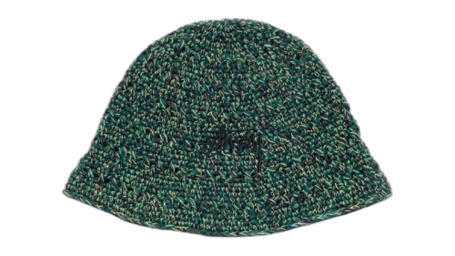 Stussy Hemp Stock Knit Bucket Hat Multi Green