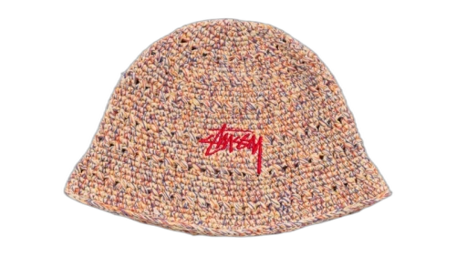 Stussy Hemp Stock Knit Bucket Hat Multi Tan