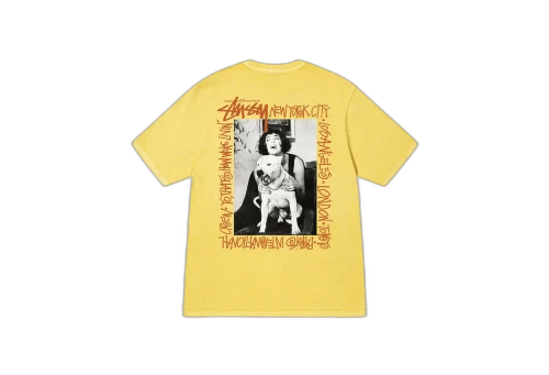 Stussy How We're Living' Pigment Dyed Tee Yellow (FW22)