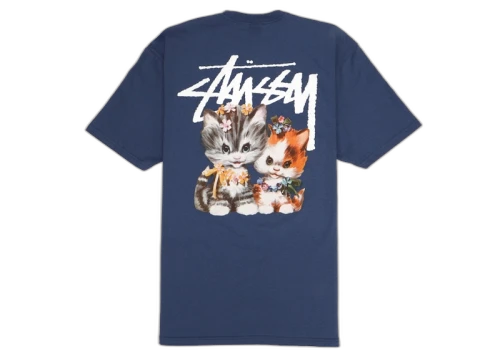 Stussy Kittens Tee Midnight Blue