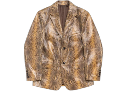 Stussy Leather Blazer Jacket Snake
