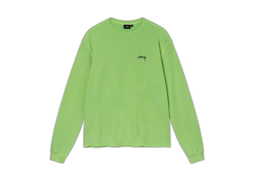 Stussy Light Waffle Knit LS Crew Lime (SS22)