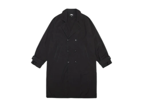 Stussy Lightweight Surfman Trench Coat Black