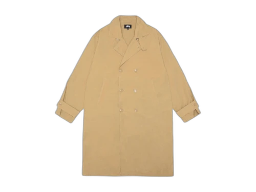 Stussy Lightweight Surfman Trench Coat Khaki