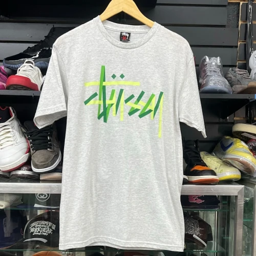 Stüssy Logo Graphic T-Shirt Grey