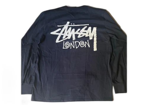 Stüssy London Chapter Tee Navy Blue Long Sleeve