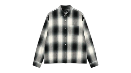 Stussy Loose Weave Plaid Shirt Grey
