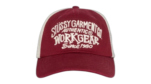 Stussy Low Profile Workgear Strapback Wine