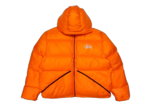 Stussy Micro Ripstop Down Parka Jacket Orange