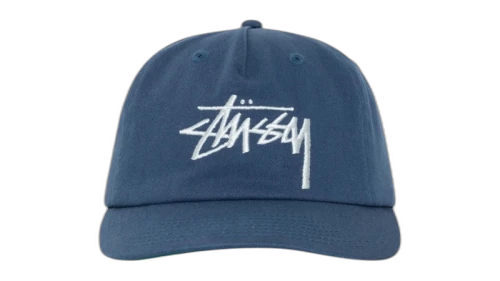 Stussy Mid-Depth Big Stock Snapback Deep Blue