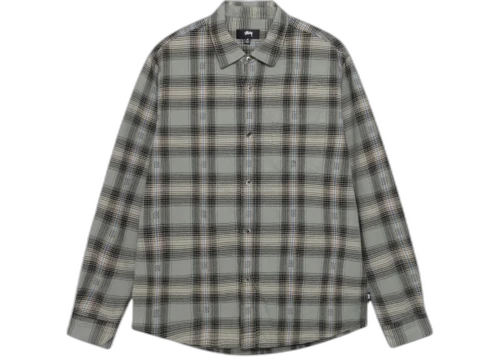 Stussy Motif Plaid Shirt Grey