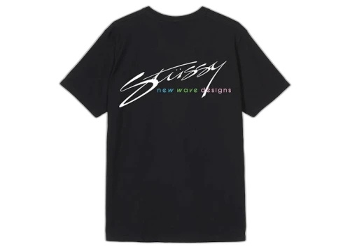 Stussy New Wave Designs Tee Black