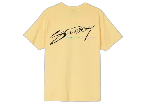 Stussy New Wave Designs Tee Yellow