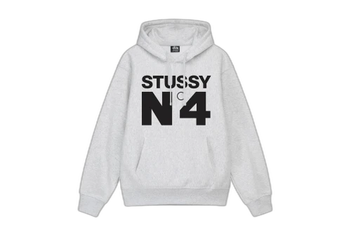 Stussy No.4 Hoodie Ash Heather (SS23)
