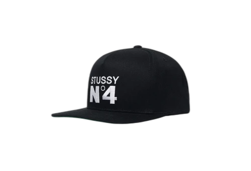 Stussy No.4 Point Crown Cap Black (FW22)