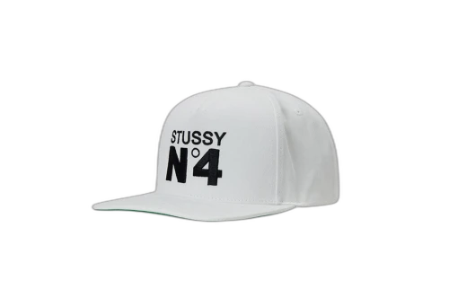 Stussy No.4 Point Crown Cap White (FW22)