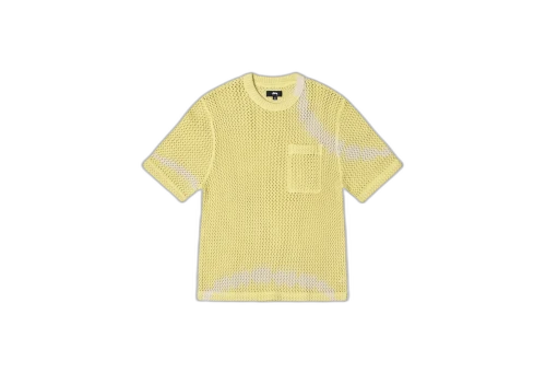 Stussy O'Dyed Heavyweight Mesh Crew Yellow (SS23)