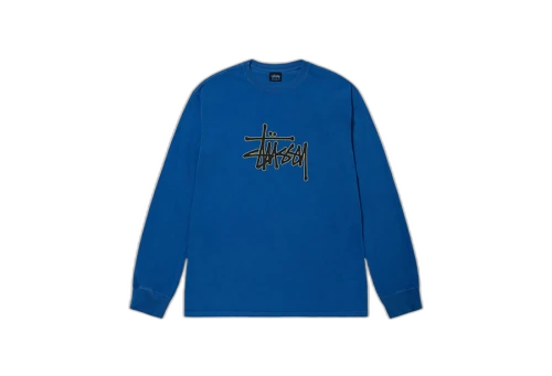 Stussy Outlined Pigment Dyed LS Tee Blue (FW22)