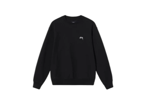 Stussy Overdyed Stock Logo Crew Black (FW22)