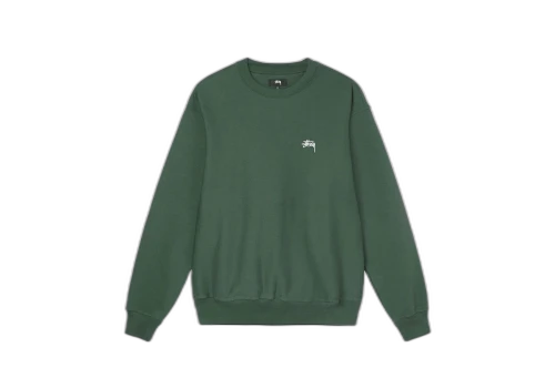 Stussy Overdyed Stock Logo Crew Forest (FW22)