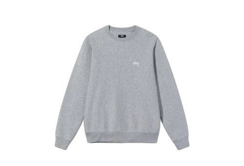 Stussy Overdyed Stock Logo Crew Grey Heather (FW22)