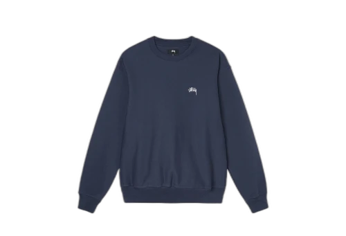 Stussy Overdyed Stock Logo Crew Navy (FW22)