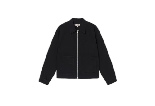 Stussy Overdyed Zip Work Jacket Black (SS23)