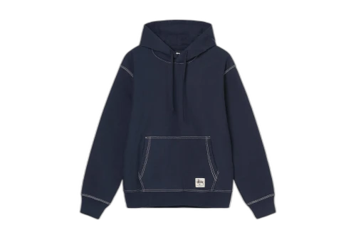 Stussy Overtired Stock Logo Hoodie Navy (FW22)