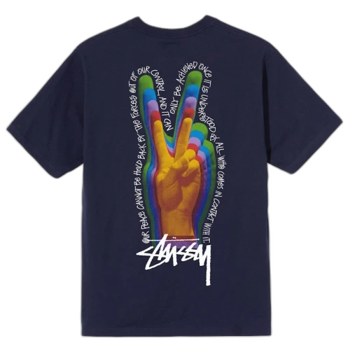 Stussy Peace Sign T-shirt Navy