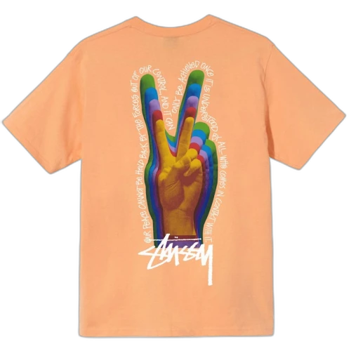 Stussy Peace Sign T-shirt Peach