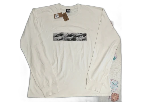 Stussy Phonetic Pigment Dyed Long Sleeve T-Shirt Natural