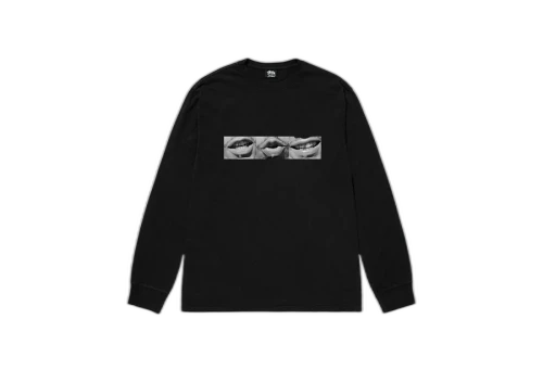 Stussy Phonetic Pigment Dyed LS Tee Black (FW22)