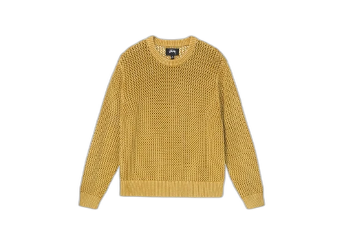 Stussy Pigment Dyed Loose Gauge Sweater Yellow (FW22)