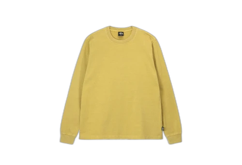 Stussy Pigment Dyed LS Crew Mustard (SS23)